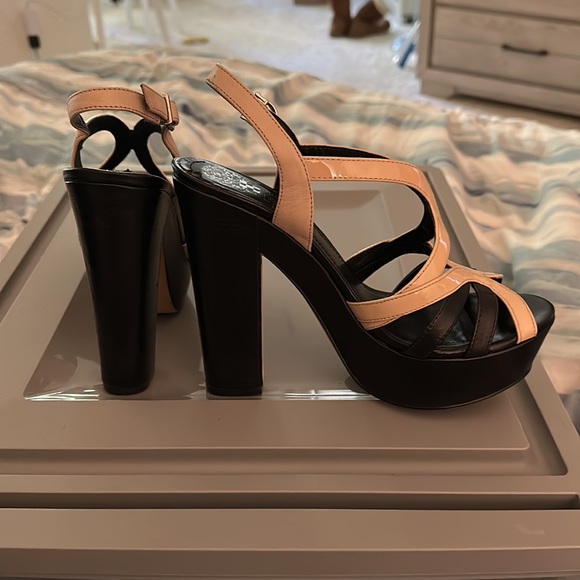 Vince Camputo Petal Combo Strappy Chunk Heels - Picture 3 of 9